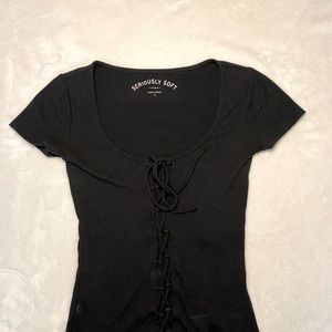 Aero black short sleeve shirt.